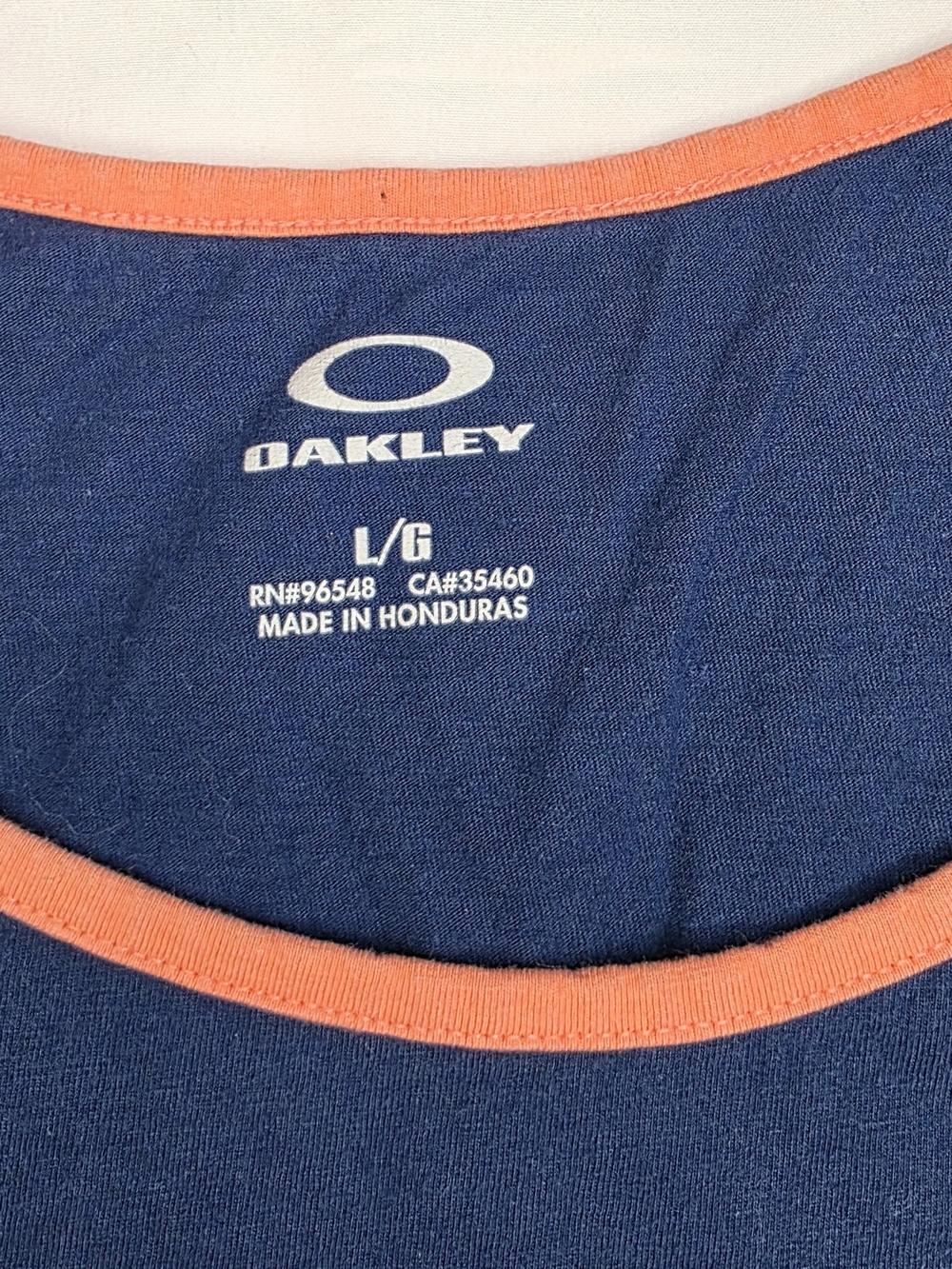Oakley Factory Pilot Tank Top Men's Large Blue Orange Graphic Sleeveless Shirt - Picture 4 of 5